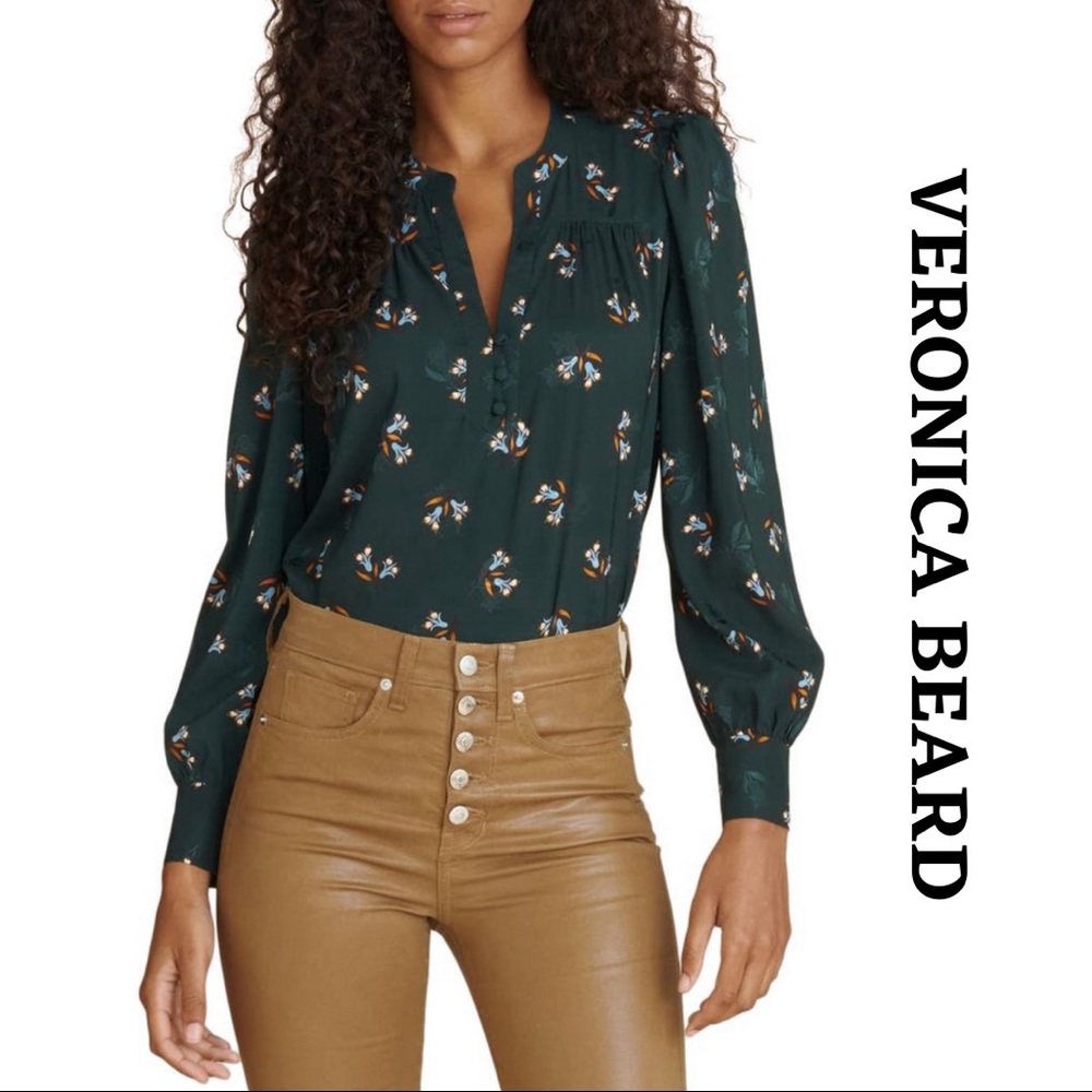 NWT Veronica Beard Abbie Floral Blouse